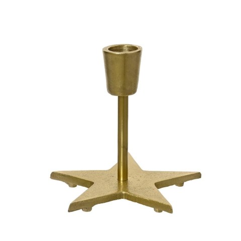 PORTACANDELE ALLUMINIO BASE STELLA ORO H.11